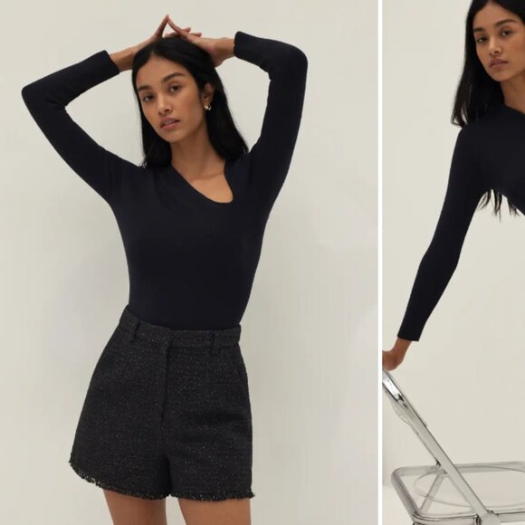 Love Bonito Shiloh High Waisted Tweed Tailored Shorts - Picture 3 of 13